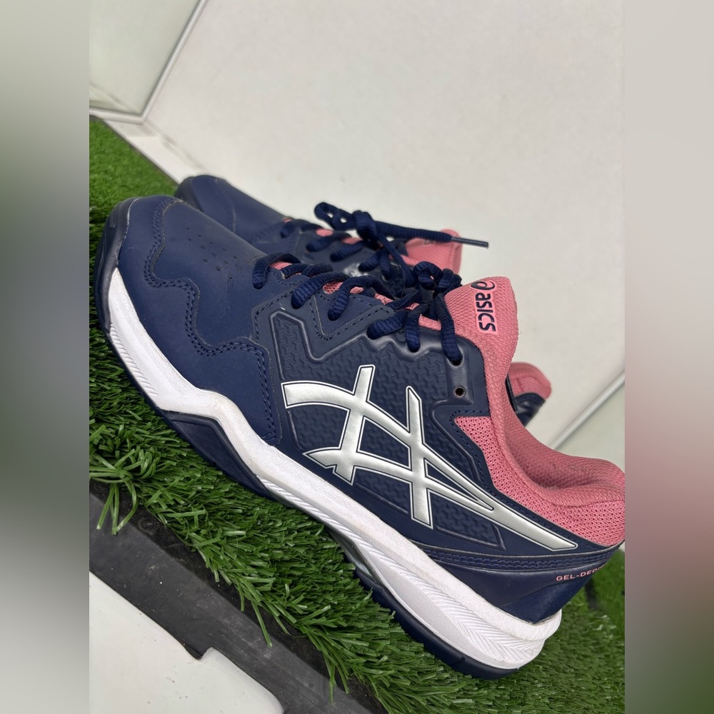 Asics Women's Gel-Dedicate 7 Pickleball Tennis Shoes Peacoat/Silver 7.5